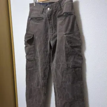 브라운 카고 팬츠 멀티 포켓