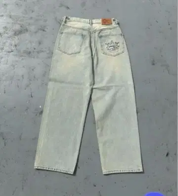 9090 King Logo 빈티지 팬츠 데님