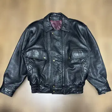 한국제 램 가죽 플라이트 자켓 90s 짧은 기장 봄버