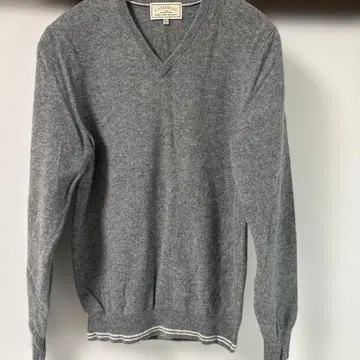 CASHMERE 그레이 V넥 스웨터 L
