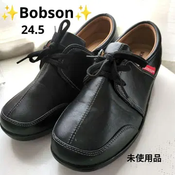 미사용품 Bobson 블랙 레이스업 스니커즈 24.5