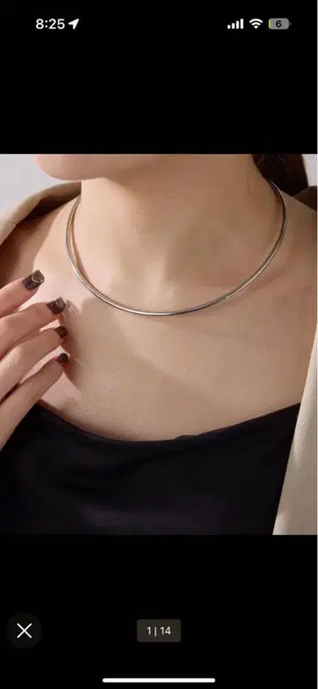 개럴개런트 콜라주 파피요네 스테인리스 메탈 초커