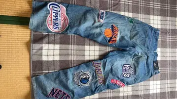 NBA 자수 데님 팬츠