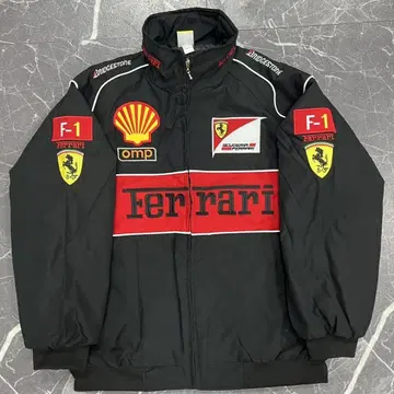 라스트 Ferrari F1 페라리 레이싱 자켓 자수 블랙 L 얇은 소재