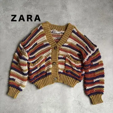 자라 ZARA 멀티 컬러 스트라이프 니트 가디건 S~M 사이즈