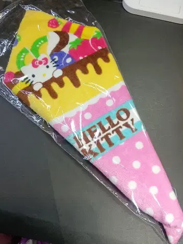 헬로키티 크레이프 핸드 타월 핑크