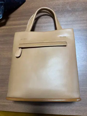 키타무라 베이지 심플 토트백 K로고