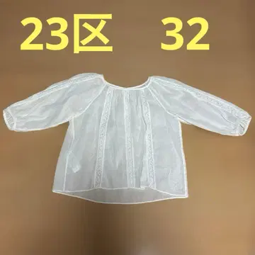 23구 작은 사이즈 32 레이스 튜닉 화이트