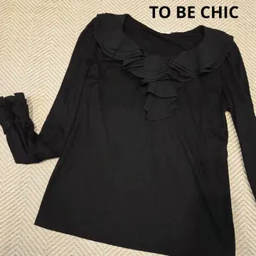 TO BE CHIC 블라우스 M 블랙 프릴 긴팔