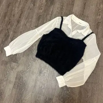 여성용 셔츠 뷔스티에 복슬복슬