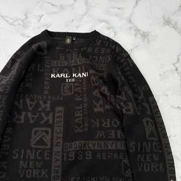 미사용급 칼카니 올 패턴 스웨터 블랙 XXL