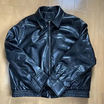 ZARA 인조 가죽 봄버 자켓 점퍼 블루종