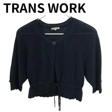 TRANS WORK 변압기 가디건 네이비 숏 기장