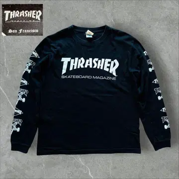 THRASHER T셔츠 트레셔 소매 프린트 긴팔T셔츠 롱T