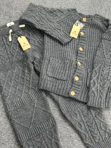 새상품 snow peak 스노우피크 알파카 케이블 니트 셋업 L