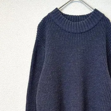 CALM CLOSET 니트 스웨터 크루넥 사이드 버튼 루즈핏