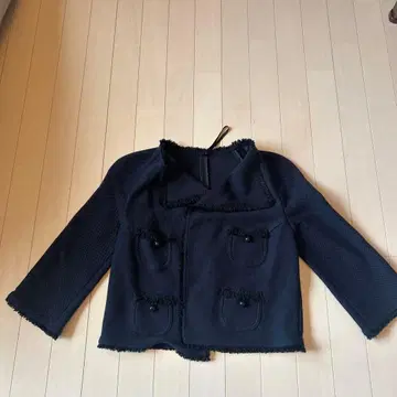 TO BE CHIC 네이비 노카라 자켓 사이즈 40