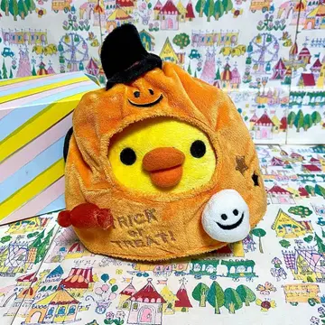 산엑스 리락쿠마 할로윈 키이로이토리 유령 박쥐 봉제 인형