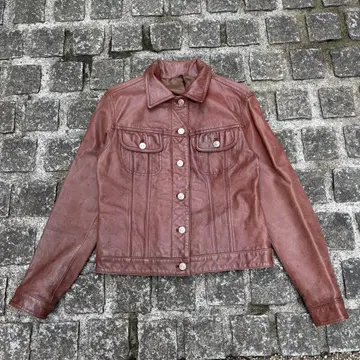 한정판 CONCERTINA 컨서티나 가죽 자켓 소가죽 브라운