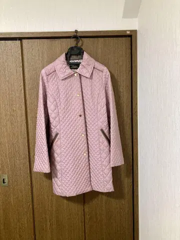 Leilian 핑크 퀼팅 코트