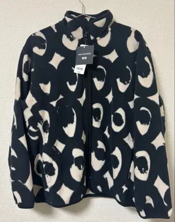 UNIQLO 마리메꼬 플리스 풀집업 자켓 블랙