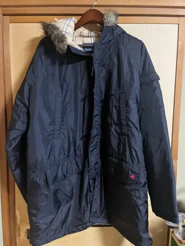 Brooksfield 네이비 롱 다운 자켓
