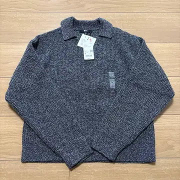 완판 유니클로씨 믹스얀 폴로 스웨터 M UNIQLOC