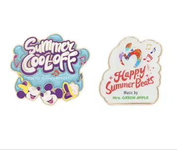 디즈니 미세스 그린애플 서머쿨오프 핀 배지 세트
