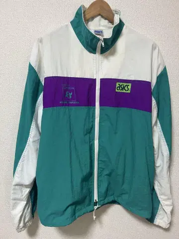 레어 캐나다제!! [ ASICS 아식스 ] 빈티지 나일론 자켓 XL