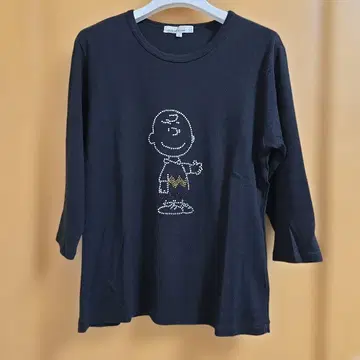SNOOPY 찰리 브라운 T셔츠 M사이즈 블랙