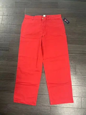 CHAPS MITCHELL 레드 치노 팬츠 34 x 30 미사용 새상품!