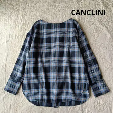 [ 미사용 새상품 ] 23구 CANCLINI 멜톤 체크 블라우스