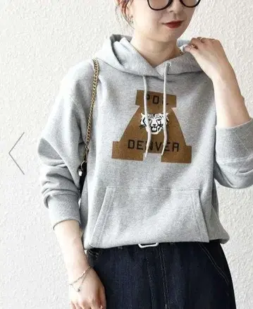 SHIPSany 특주 THE KNITS 로고 후디 후드티. 그레이