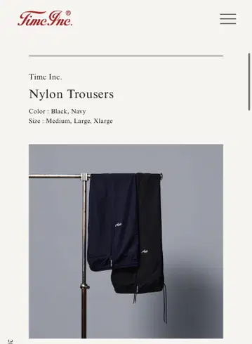 TIMC 도쿄 인디언즈 Nylon Trousers 블랙 정가 이하