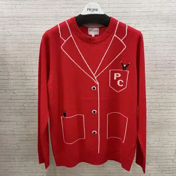 PICONE CLUB 가디건풍 니트 레드 사이즈 M