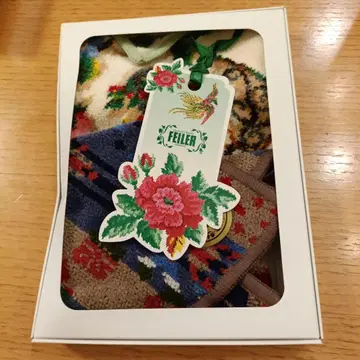 FEILER 꽃무늬 기하학 패턴 손수건 미사용 새상품