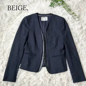새상품급 BEIGE CINDY 더블 칼라 자켓 울