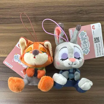 디즈니 주토피아 멍냥이 봉제 인형 닉 주디 라운드원