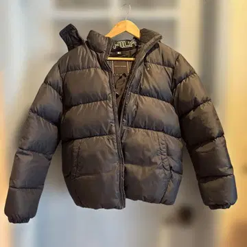 TOMMY HILFIGER 후드 부착 다운 자켓 네이비 164/170