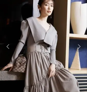 snidel 소바리 컬러 오프숄더 풀오버 그레이