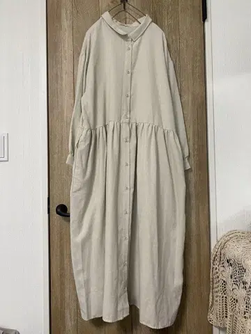 USED 사만사 모스모스 [ 리사이클 얀 ] 패턴 모듬 셔츠 원피스