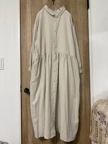 USED 사만사 모스모스 [ 리사이클 얀 ] 패턴 모듬 셔츠 원피스