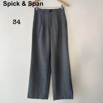 새상품급 [Spick&Span] 하이브리드 더블 크로스 원턱 팬츠 34