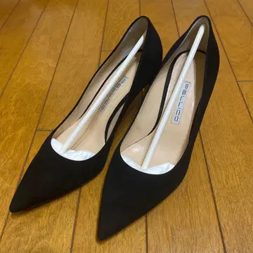 PELLICO CORA 65SC 스웨이드 펌프스 블랙 새상품급