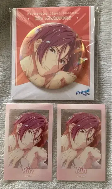 Free! FS 오로라 빅 캔뱃지 클리어 스티커 린 3종 세트