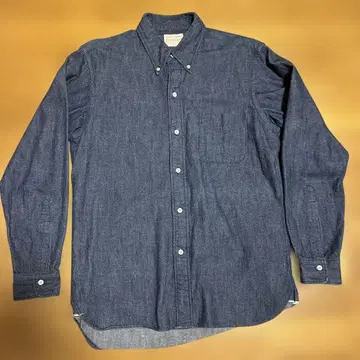새상품급 BONCOURA 데님 버튼 다운 셔츠 40 M L