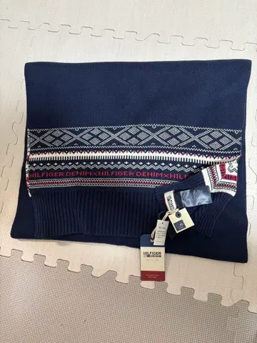 HILFIGER DENIM 네이비 머플러 85 사이즈