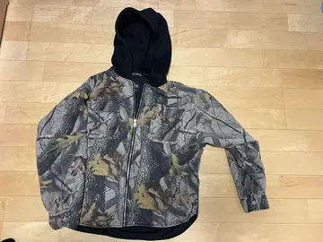 ZARA 카모플라쥬 패턴 후드 부착 자켓 XL
