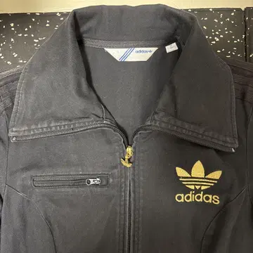 adidas 오리지널 블랙 집업 자켓