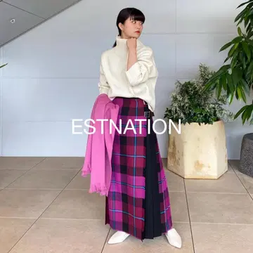 ESTNATION 에스트네이션 벌키 아제 하이넥 니트